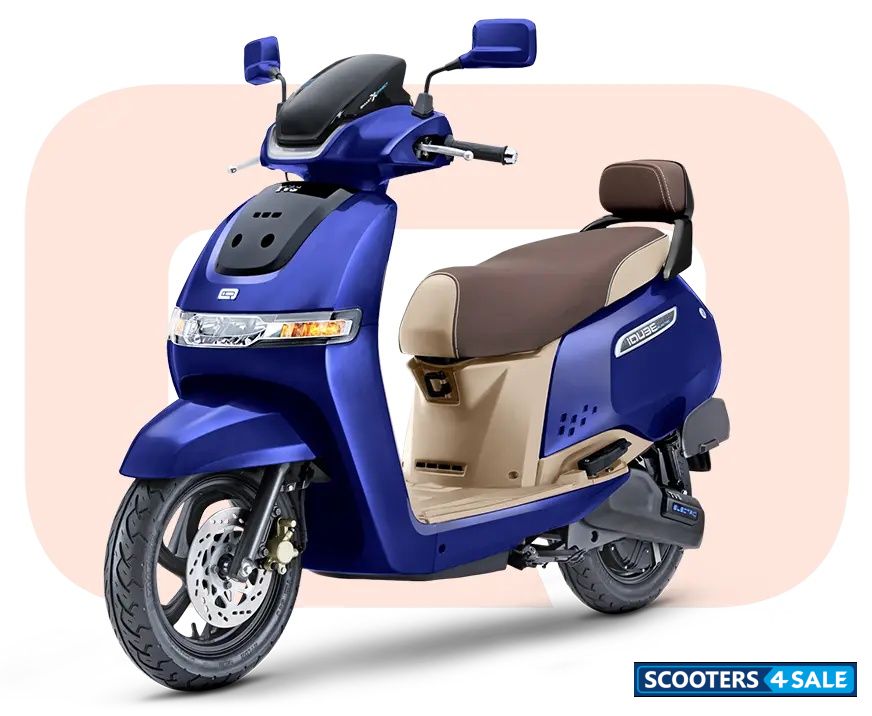 TVS iQube S 4.7kWh Harlequin Blue Beige