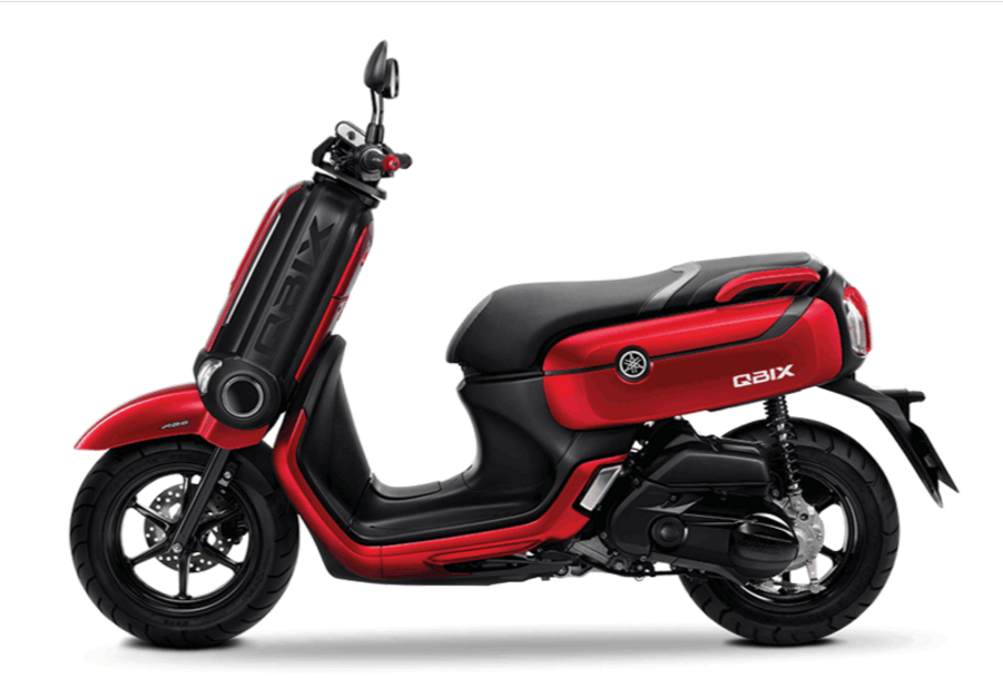 Yamaha QBix Scooter Red Side View